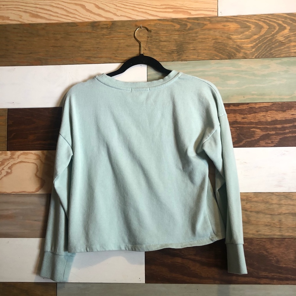 Mint Colored Cropped Crew Neck - image 2